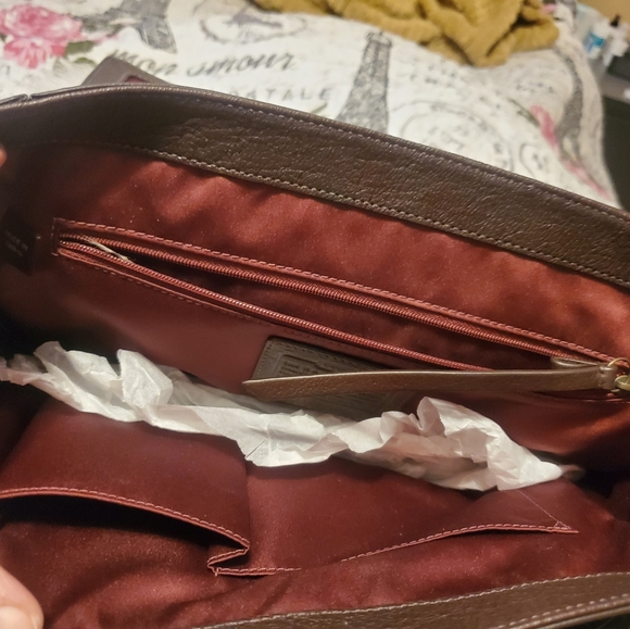 COACH Specialty Product: Fur Bag. Rich burgundy with cream fur accents. RARE! - Picture 5 of 16